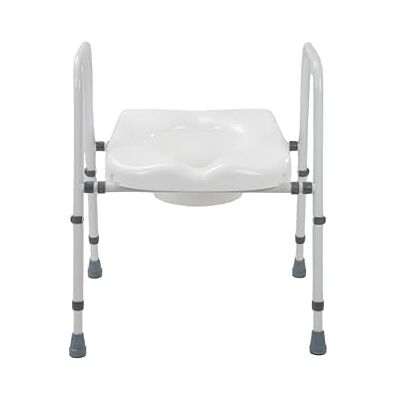 Angel Mobility Raised Toilet Seat and Frame.Height,Width Adjustable,Non-Slip Ferrules,Toilet Surround,Integral Armrests,Push-Pin Adjustment,No Tools Required,Minimal Assembly,Elderly,Hip Surgery Angel Mobility Raised Toilet Seat and Frame.Height,Width Adjustable,Non-Slip Ferrules,Toilet Surround,Integral Armrests,Push-Pin Adjustment,No Tools Required,Minimal Assembly,Elderly,Hip Surgery