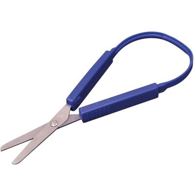 Aidapt Easy-Grip Loop Scissors Ideal for users with weakened grip and limited dexterity Easy to Hold Rounded Head Automatically open when pressure is released Aidapt Easy-Grip Loop Scissors Ideal for users with weakened grip and limited dexterity Easy to Hold Rounded Head Automatically open when pressure is released