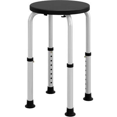 HOMCOM Bath Chair - Adjustable Shower Seat for Elderly Disabled - Black HOMCOM Bath Chair - Adjustable Shower Seat for Elderly Disabled - Black