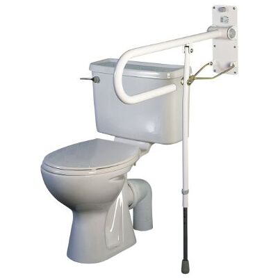 Homecraft Devon Deluxe Folding Toilet Support Rail with Floor Leg, Bathroom Aid for Elderly, Handicapped, Disabled users, Safety Support Handrail & Leg for Lavatory and Bathroom 77.5cm Homecraft Devon Deluxe Folding Toilet Support Rail with Floor Leg, Bathroom Aid for Elderly, Handicapped, Disabled users, Safety Support Handrail & Leg for Lavatory and Bathroom 77.5cm