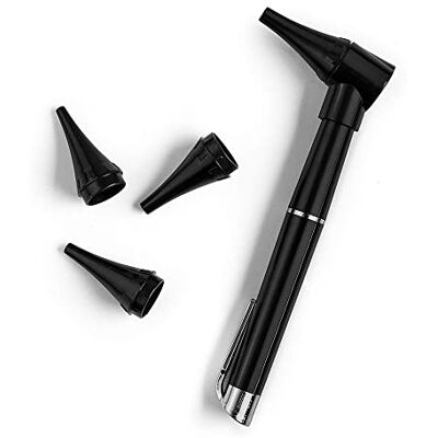 Primacare DL-4112 Mini Diagnostic Otoscope Kit with High Resolution LED Ear Light, Full Spectrum Medical LED Pocket Clip Otoscope for Nurse, Student, Doctors EMT, 3 Sized Speculas Primacare DL-4112 Mini Diagnostic Otoscope Kit with High Resolution LED Ear Light, Full Spectrum Medical LED Pocket Clip Otoscope for Nurse, Student, Doctors EMT, 3 Sized Speculas