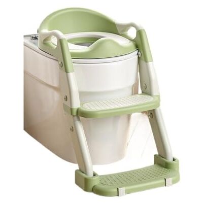 CYMMIYT Commode Toilet Chair Portable Potty Potty Training Seat Step Stool(QC0358GREEN-PP) CYMMIYT Commode Toilet Chair Portable Potty Potty Training Seat Step Stool(QC0358GREEN-PP)