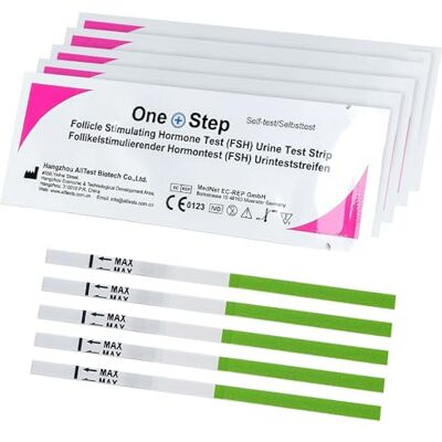 One Step 10 x Female Fertility Test Menopause Testing Kit FSH Strip Tests One Step 10 x Female Fertility Test Menopause Testing Kit FSH Strip Tests