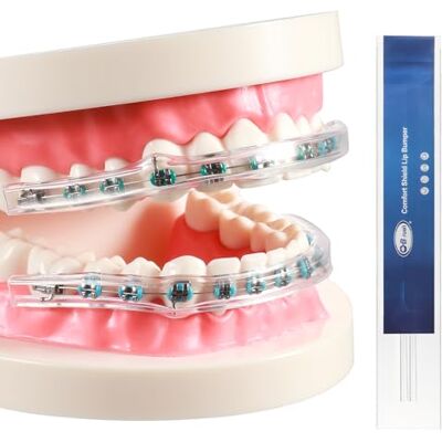 B Rush Comfort Cover for Braces -Orthodontic Lip Bumper, Lip Shield, Mouth Guard for Brackets, Wax Alternative-Dental Lip Protector B Rush Comfort Cover for Braces -Orthodontic Lip Bumper, Lip Shield, Mouth Guard for Brackets, Wax Alternative-Dental Lip Protector