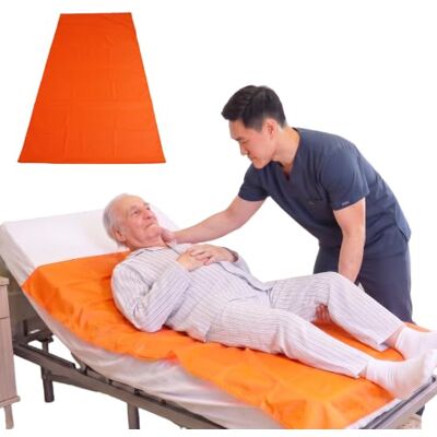 PEPE Mobility Tubular Slide Sheet 200x100 cm (78.7x39.4"), Reusable, Orange For Moving Patients in Bed, Polyester Taffeta, Repositioning Aid for Carers, Folds Small for the Car PEPE Mobility Tubular Slide Sheet 200x100 cm (78.7x39.4"), Reusable, Orange For Moving Patients in Bed, Polyester Taffeta, Repositioning Aid for Carers, Folds Small for the Car