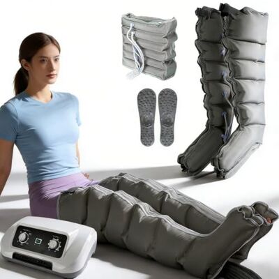 yunzhenzhen Electric Air Compression Leg Massager, Lymphatic Drainant Massage 6 Air Chambers Pressotherapy Machinery,0-30 Min,0-240 Mmhg Adjustable,Legs & Arms Abdomen yunzhenzhen Electric Air Compression Leg Massager, Lymphatic Drainant Massage 6 Air Chambers Pressotherapy Machinery,0-30 Min,0-240 Mmhg Adjustable,Legs & Arms Abdomen