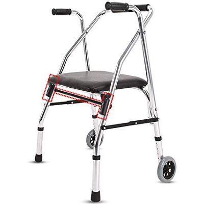 IUokLU 4 Wheels for Eldly Seniors Walker Walking Frame Lightweight Foldable Aluminum Mobility Trolley with Seat Height Adjustable IUokLU 4 Wheels for Eldly Seniors Walker Walking Frame Lightweight Foldable Aluminum Mobility Trolley with Seat Height Adjustable