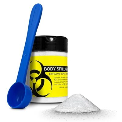 RE-GEN 100g Bottle – Body Fluid Clean Up, Vomit, Urine, Biohazard Spill Highly Absorbent Granules Ideal for First aid Kits, Patient Care Facilities, Spill Response Stations, Janitorial Supplies RE-GEN 100g Bottle – Body Fluid Clean Up, Vomit, Urine, Biohazard Spill Highly Absorbent Granules Ideal for First aid Kits, Patient Care Facilities, Spill Response Stations, Janitorial Supplies