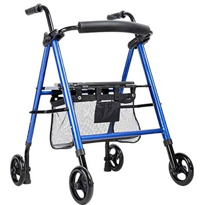 GLJTUO Lightweight Wheel Rollator Elderly Walker, Trolley, with Seat, Light Folding, Multi-Function Four-Wheeled Walker, Walking Aid Powerfully, GLJTUO Lightweight Wheel Rollator Elderly Walker, Trolley, with Seat, Light Folding, Multi-Function Four-Wheeled Walker, Walking Aid Powerfully,