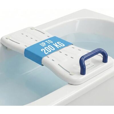 EazyMobility Eazy Premium Lightweight Bath Board for Elderly, Heavy Duty Adjustable Bath Bench, Transfer Board with Grip Handle, Fast Drainage, High Weight Capacity, Bath Seat for Disabled Adults, Bathroom Aids EazyMobility Eazy Premium Lightweight Bath Board for Elderly, Heavy Duty Adjustable Bath Bench, Transfer Board with Grip Handle, Fast Drainage, High Weight Capacity, Bath Seat for Disabled Adults, Bathroom Aids