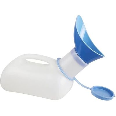 DUAS Unisex Male Urinal Bottle 1L with Lid, Portable Reusable Urine Container for Men Women Elderly Patients, Bedside Travel Camping Car Hospital, Leak Resistant (Unisex 1L Style 2 (Pack 1)) DUAS Unisex Male Urinal Bottle 1L with Lid, Portable Reusable Urine Container for Men Women Elderly Patients, Bedside Travel Camping Car Hospital, Leak Resistant (Unisex 1L Style 2 (Pack 1))