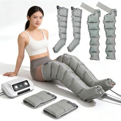 yunzhenzhen Electric Air Compression Leg Massager, Lymphatic Drainant Massage 6 Air Chambers Pressotherapy Machinery,0-30 Min,0-240 Mmhg Adjustable,Legs & Arms Abdomen yunzhenzhen Electric Air Compression Leg Massager, Lymphatic Drainant Massage 6 Air Chambers Pressotherapy Machinery,0-30 Min,0-240 Mmhg Adjustable,Legs & Arms Abdomen