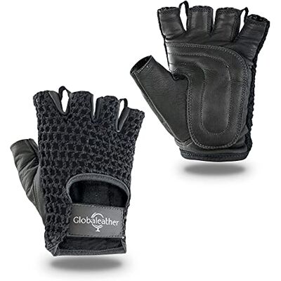 Globaleather Mesh Back Wheelchair Gloves (Medium) Hardwearing, Padded Breathable Leather for Great Grip, Protection, Comfort & Durability Globaleather Mesh Back Wheelchair Gloves (Medium) Hardwearing, Padded Breathable Leather for Great Grip, Protection, Comfort & Durability