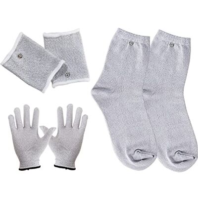 Careforyou 3 Pairs/lot Conductive Silver Fiber TENS/EMS Electrode Therapy Gloves+Socks+Knee Pads Electrotherapy Unit for Phycical Therapy Careforyou 3 Pairs/lot Conductive Silver Fiber TENS/EMS Electrode Therapy Gloves+Socks+Knee Pads Electrotherapy Unit for Phycical Therapy