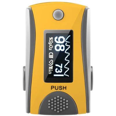 BLT M70 Fingertip Pulse Oximeter CE Approved, Sats Probe SpO2 Blood Oxygen Saturation Monitor Finger with Heart Rate for Kids & Children and Adult (Includes Batteries) (Gray Yellow) BLT M70 Fingertip Pulse Oximeter CE Approved, Sats Probe SpO2 Blood Oxygen Saturation Monitor Finger with Heart Rate for Kids & Children and Adult (Includes Batteries) (Gray Yellow)