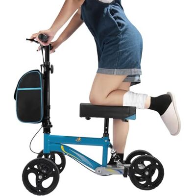 GEHPYYDS Comfortable Orthopedic Knee Scooter for Ankle or Foot Injuries, Height Adjustable with Brakes,Crutch Alternative, Steerable Knee Walker,B GEHPYYDS Comfortable Orthopedic Knee Scooter for Ankle or Foot Injuries, Height Adjustable with Brakes,Crutch Alternative, Steerable Knee Walker,B