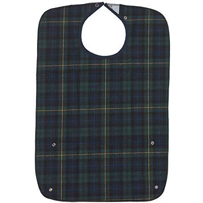 NRS Heavy Duty Adult Bib with crumb catcher, Medium, Tartan NRS Heavy Duty Adult Bib with crumb catcher, Medium, Tartan