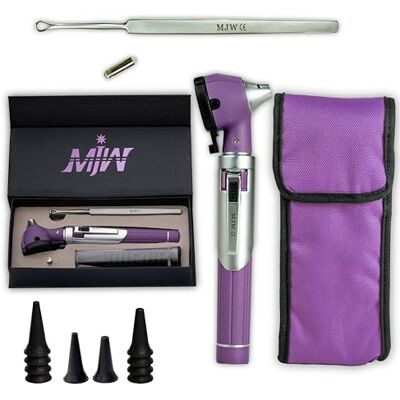 MJW Fiber Optic Mini Otoscope Ear Healthy Tool for Home use with Extra Replaceable LED Light MJW Fiber Optic Mini Otoscope Ear Healthy Tool for Home use with Extra Replaceable LED Light