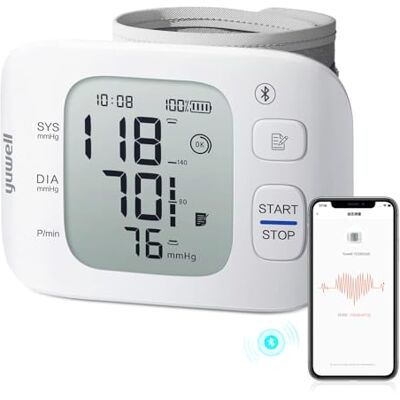 yuwell Smart Rechargeable Wrist Blood Pressure Monitors for Home Use, Large Blood Pressure Cuff Wrist, BP Machine with Irregular Heartbeat and Voice Function, Including Travel Case(YE8800AR) yuwell Smart Rechargeable Wrist Blood Pressure Monitors for Home Use, Large Blood Pressure Cuff Wrist, BP Machine with Irregular Heartbeat and Voice Function, Including Travel Case(YE8800AR)