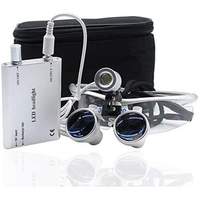 BONEW Oral 3.5 x 420 mm Dental Head Magnifier Magnifier Binocular Magnifying Glasses LED Headlight BONEW Oral 3.5 x 420 mm Dental Head Magnifier Magnifier Binocular Magnifying Glasses LED Headlight