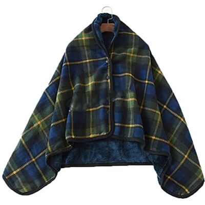 TESAY Wheelchair Blanket, Checked Scarf, Lightweight Winter Wheelchair Blanket, Legs, Foot Warmer Cover, Wind Protection, Sleeping Bag, Cape Poncho for Wheelchair Users TESAY Wheelchair Blanket, Checked Scarf, Lightweight Winter Wheelchair Blanket, Legs, Foot Warmer Cover, Wind Protection, Sleeping Bag, Cape Poncho for Wheelchair Users