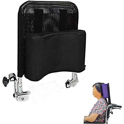 YAOBAO Wheelchair Headrest, Adjustable Wheelchair Head Cushion Neck Pillow Portable Wheelchair Accessories Seat Back Cushion Pillow (1.5Kg),Black YAOBAO Wheelchair Headrest, Adjustable Wheelchair Head Cushion Neck Pillow Portable Wheelchair Accessories Seat Back Cushion Pillow (1.5Kg),Black