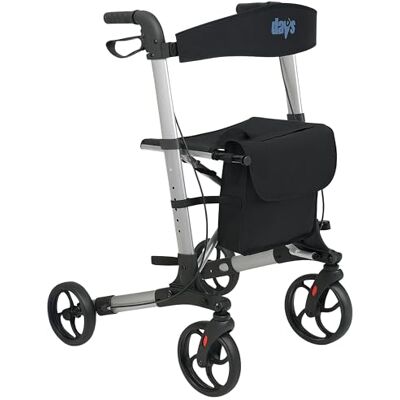 Days Deluxe Lightweight Folding Four Wheel Rollator, Rollator, Easy Storage and Travel, Carry Bag, Mobility Aids, Adjustable Seat Height 610mm / 24 Days Deluxe Lightweight Folding Four Wheel Rollator, Rollator, Easy Storage and Travel, Carry Bag, Mobility Aids, Adjustable Seat Height 610mm / 24