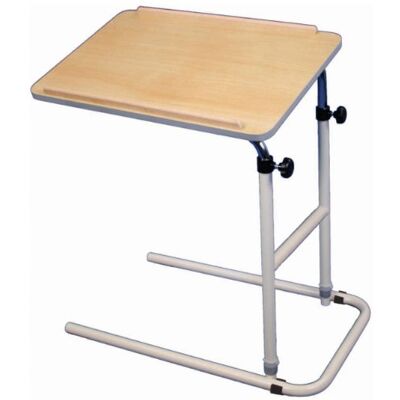 Aidapt Overbed and Chair Table Desk With Hygienic Laminated Easy Clean Top, Height and Angle Adjustment For Writing, Eating, Reading and Hobbies. Fitted With Anti Slip Feet Aidapt Overbed and Chair Table Desk With Hygienic Laminated Easy Clean Top, Height and Angle Adjustment For Writing, Eating, Reading and Hobbies. Fitted With Anti Slip Feet