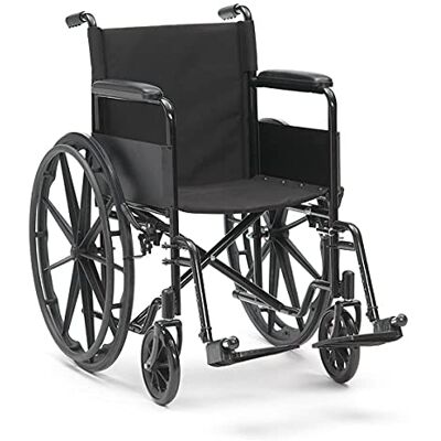 DRIVE DEVILBISS HEALTHCARE Drive Devilbiss Black Sport Self Propel Folding Wheelchair with 24" Mag Wheels DRIVE DEVILBISS HEALTHCARE Drive Devilbiss Black Sport Self Propel Folding Wheelchair with 24" Mag Wheels