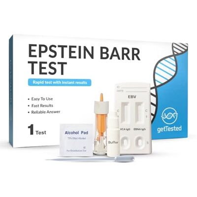 getTested Epstein-Barr Virus (EBV) Test Kit – At-Home Blood Test for Mono & Past Infection – Fingerprick Sample, No Lab Visit Needed – Clinically Validated Detects EBV Antibodies (IgG VCA & EBNA) getTested Epstein-Barr Virus (EBV) Test Kit – At-Home Blood Test for Mono & Past Infection – Fingerprick Sample, No Lab Visit Needed – Clinically Validated Detects EBV Antibodies (IgG VCA & EBNA)