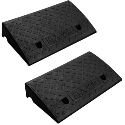 CROWNSHOP Kerb Ramps 50x27x9cm Wheelchair Ramp NonSlip Steps Heavy Duty Threshold Ramps for Wheelchairs Scooters Motorcycles (2PCS ) CROWNSHOP Kerb Ramps 50x27x9cm Wheelchair Ramp NonSlip Steps Heavy Duty Threshold Ramps for Wheelchairs Scooters Motorcycles (2PCS )
