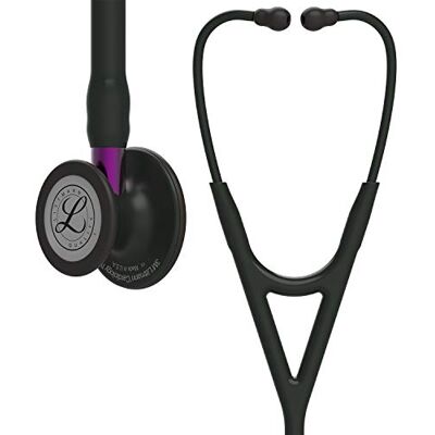Littmann 3M Cardiology IV Diagnostic Stethoscope, Black-Finish Chestpiece, Black Tube, Violet Stem and Black Headset, 27 inch, 6203 Littmann 3M Cardiology IV Diagnostic Stethoscope, Black-Finish Chestpiece, Black Tube, Violet Stem and Black Headset, 27 inch, 6203