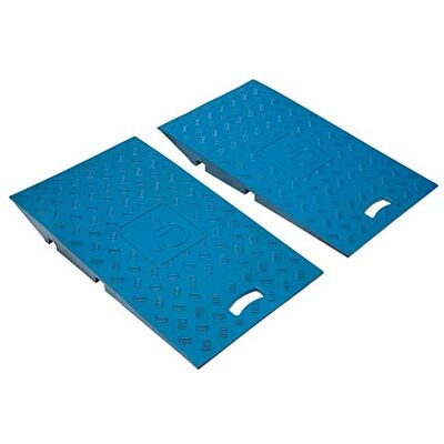 The Workplace Depot Wheelchair Ramp for Cable Protector, Portable Blue Wheelchair Ramp for Cable Protector Portable Blue Rubber Mobility Ramp. The Workplace Depot Wheelchair Ramp for Cable Protector, Portable Blue Wheelchair Ramp for Cable Protector Portable Blue Rubber Mobility Ramp.