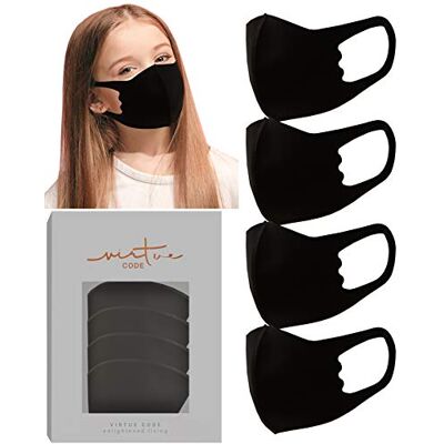 VIRTUE CODE Children’s Basics Collection Fabric Face Masks 4 Piece Kids VIRTUE CODE Children’s Basics Collection Fabric Face Masks 4 Piece Kids