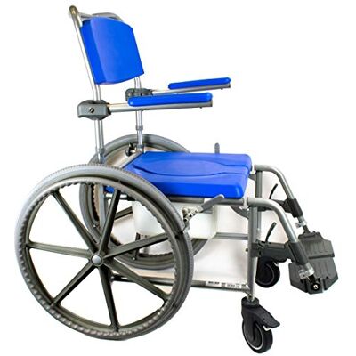 Homecraft Days Deluxe Blue Self Propelled Wheeled Shower Commode Chair Homecraft Days Deluxe Blue Self Propelled Wheeled Shower Commode Chair