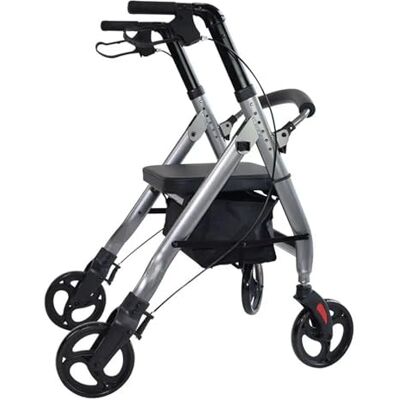 IUokLU Folding 4 Wheels Trolley Walker for Elderly Disabled Anti Rollover Assist Walking Mobility Aid Can Push and Seat Walking Stick IUokLU Folding 4 Wheels Trolley Walker for Elderly Disabled Anti Rollover Assist Walking Mobility Aid Can Push and Seat Walking Stick