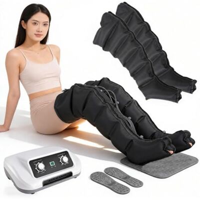 yunzhenzhen Electric Air Compression Leg Massager, Lymphatic Drainant Massage 6 Air Chambers Pressotherapy Machinery,0-30 Min,0-240 Mmhg Adjustable,Legs & Arms Abdomen yunzhenzhen Electric Air Compression Leg Massager, Lymphatic Drainant Massage 6 Air Chambers Pressotherapy Machinery,0-30 Min,0-240 Mmhg Adjustable,Legs & Arms Abdomen