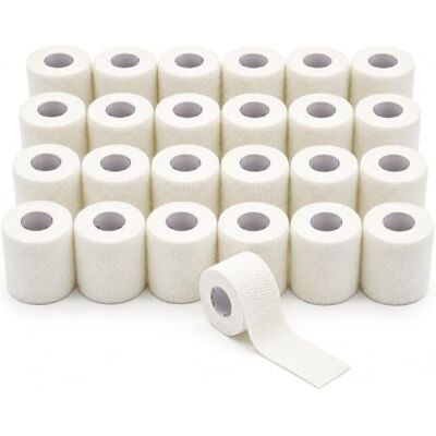 Meglio Stretch & Tear Adhesive Bandage, 24 Rolls, 5cm x 4.5m, White Meglio Stretch & Tear Adhesive Bandage, 24 Rolls, 5cm x 4.5m, White