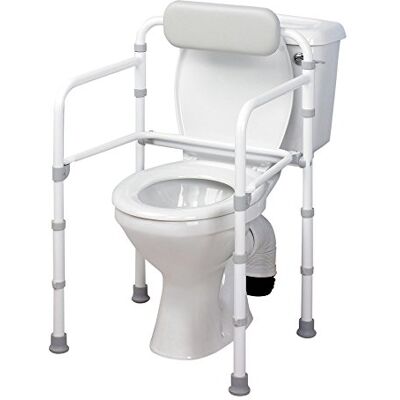Homecraft Uni-Frame Folding Toilet Rail, Foldaway Toilet Surround, Toilet Grab Bar, Adjustable Height Handrail, Standard Alone Device, Support Aid for Eldery, Handicapped, & Disabled, Safety Aid Homecraft Uni-Frame Folding Toilet Rail, Foldaway Toilet Surround, Toilet Grab Bar, Adjustable Height Handrail, Standard Alone Device, Support Aid for Eldery, Handicapped, & Disabled, Safety Aid