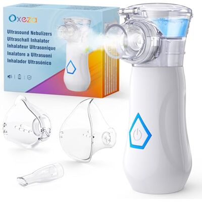 Oxeza Portable Nebuliser Machine for Adults & Kids, Rechargeable Handheld Nebuliser with Self-Cleaning Function, LED Indicator & One-Button Control, USB-C Nebuliser for Home & Travel Use Oxeza Portable Nebuliser Machine for Adults & Kids, Rechargeable Handheld Nebuliser with Self-Cleaning Function, LED Indicator & One-Button Control, USB-C Nebuliser for Home & Travel Use