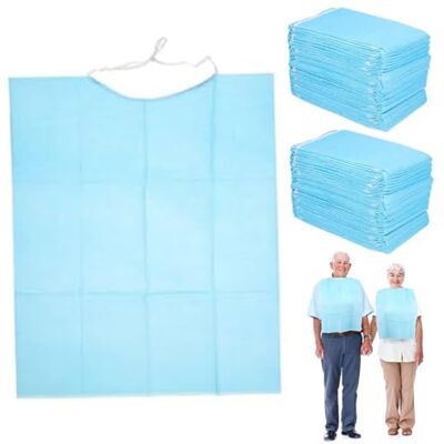 Perodlly Disposable Bibs for Adults Kids, 60PCS 17x14 Inch Waterproof Pe Plastic Bibs with Tie, Disposable Apron Adult for Eating. Perodlly Disposable Bibs for Adults Kids, 60PCS 17x14 Inch Waterproof Pe Plastic Bibs with Tie, Disposable Apron Adult for Eating.