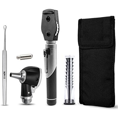 MJW Fiber Optic Mini Otoscope Ear Healthy Tool for Home use with Extra Replaceable LED Light MJW Fiber Optic Mini Otoscope Ear Healthy Tool for Home use with Extra Replaceable LED Light