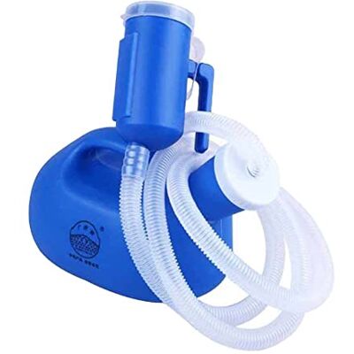 EHOTER Urinals for male 2000ml with 51" Long Tube Male Urine Bottle with Cover Portable Reuseable Spill-Proof Male Urinal System Urine Collector Container (Blue) EHOTER Urinals for male 2000ml with 51" Long Tube Male Urine Bottle with Cover Portable Reuseable Spill-Proof Male Urinal System Urine Collector Container (Blue)