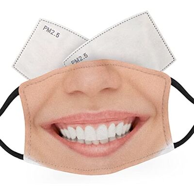 McMug Smiling Female Face Adult Face Masks 2 Filters Included McMug Smiling Female Face Adult Face Masks 2 Filters Included