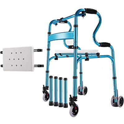 SBCGFY Walker for Seniors Rollator Geriatric Elderly Walker Foldable with 4 Wheels, Rolling Rollators Adjustable Height Mobility Aid Walking Frame,D,Blue Star of Light,Blue-B SBCGFY Walker for Seniors Rollator Geriatric Elderly Walker Foldable with 4 Wheels, Rolling Rollators Adjustable Height Mobility Aid Walking Frame,D,Blue Star of Light,Blue-B