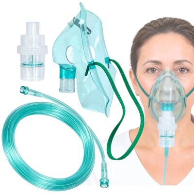 STAYPROTECH Nebuliser Replacement Set – Includes Upgraded Adult Nebuliser Mask, 2.1m Long Tubing & Nebuliser Chamber – Universal Nebuliser Replacement Accessory for Home & Travel Use. STAYPROTECH Nebuliser Replacement Set – Includes Upgraded Adult Nebuliser Mask, 2.1m Long Tubing & Nebuliser Chamber – Universal Nebuliser Replacement Accessory for Home & Travel Use.