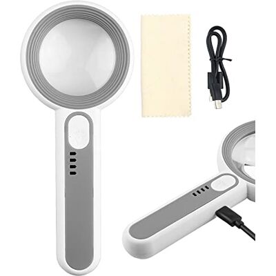 maxal Reading Magnifying Glass Lighted Magnifying Glass Handheld Reading , Rechargeable for Reading, Scientific Observation maxal Reading Magnifying Glass Lighted Magnifying Glass Handheld Reading , Rechargeable for Reading, Scientific Observation