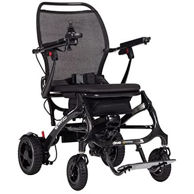 DRIVE DEVILBISS HEALTHCARE Drive Devilbiss AirFold Powerchair Adult Wheelchair – Slimline and Stylish Design – Lightweight with Padded Seat – Storage Bag and Grab Handle – Includes Batteries DRIVE DEVILBISS HEALTHCARE Drive Devilbiss AirFold Powerchair Adult Wheelchair – Slimline and Stylish Design – Lightweight with Padded Seat – Storage Bag and Grab Handle – Includes Batteries