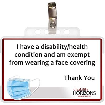 Trabasack Face Mask Exemption Travel ID Card with Card Holder and Lanyard Trabasack Face Mask Exemption Travel ID Card with Card Holder and Lanyard