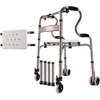 SBCGFY Walker for Seniors Rollator Geriatric Elderly Walker Foldable with 4 Wheels, Rolling Rollators Adjustable Height Mobility Aid Walking Frame,A,Grey Star of Light,Grey-B SBCGFY Walker for Seniors Rollator Geriatric Elderly Walker Foldable with 4 Wheels, Rolling Rollators Adjustable Height Mobility Aid Walking Frame,A,Grey Star of Light,Grey-B